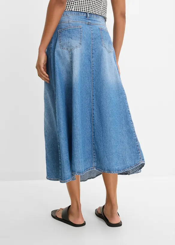 Leichter Jeansrock mit verstellbarem Bund, bonprix