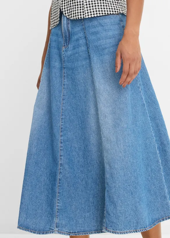 Leichter Jeansrock mit verstellbarem Bund, bonprix