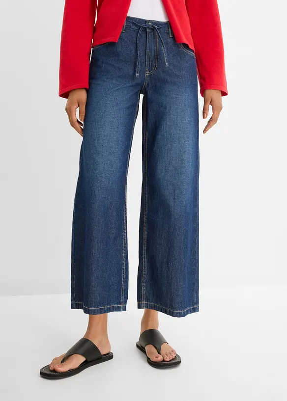 Wide-Leg-Jeans, cropped, bonprix