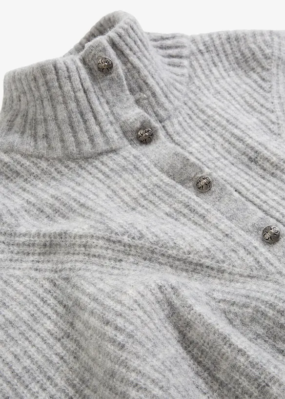 Pull oversize en m&eacute;lange laine et alpaga, bonprix