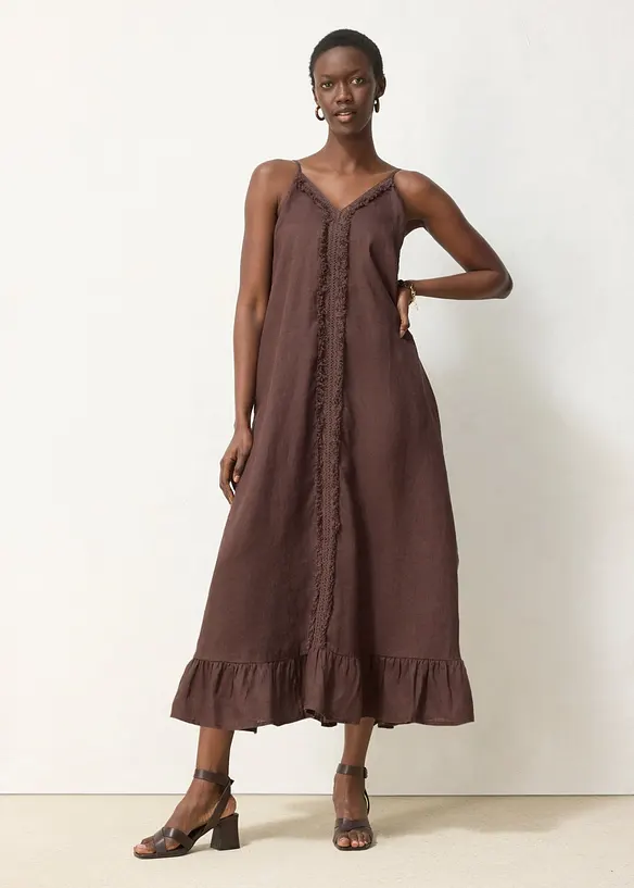 Robe longue 100% lin, bonprix