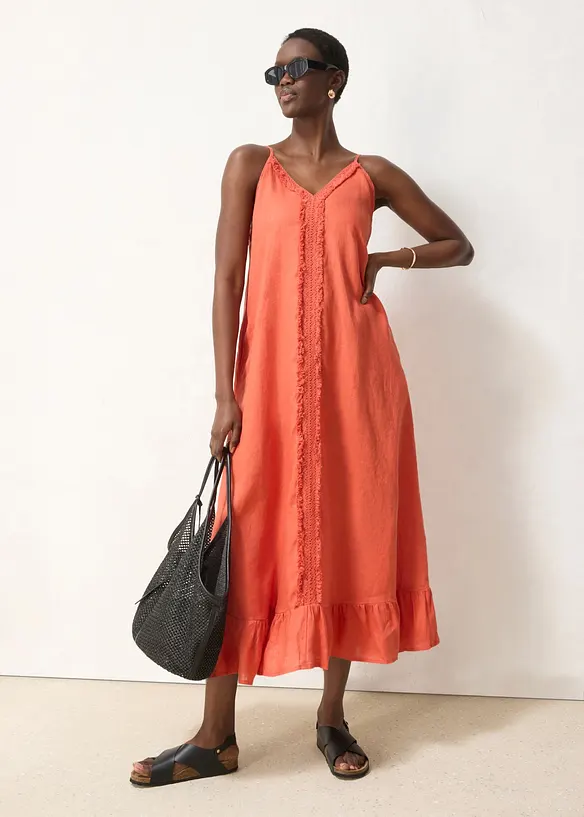 Robe longue 100% lin, bonprix