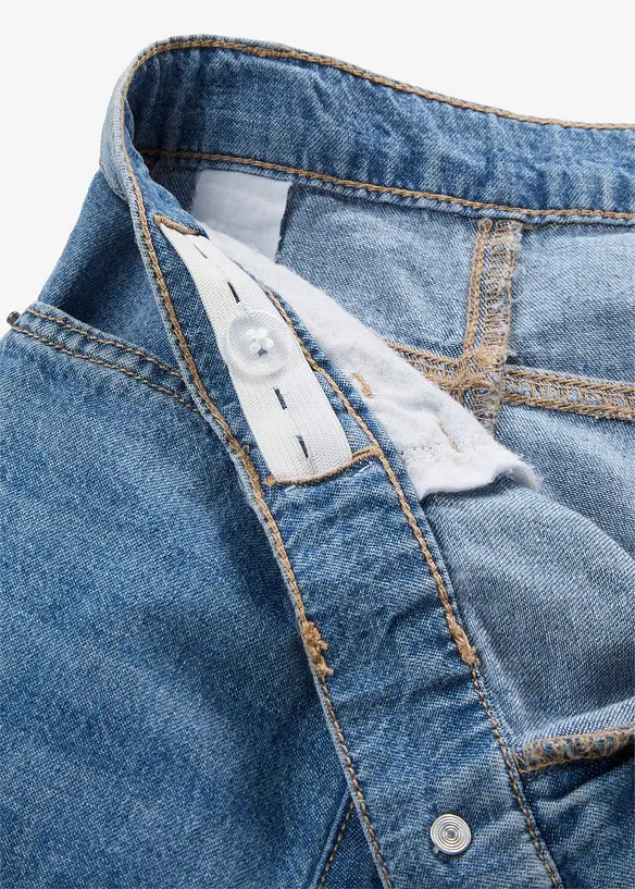 Leichter Jeansrock mit verstellbarem Bund, bonprix