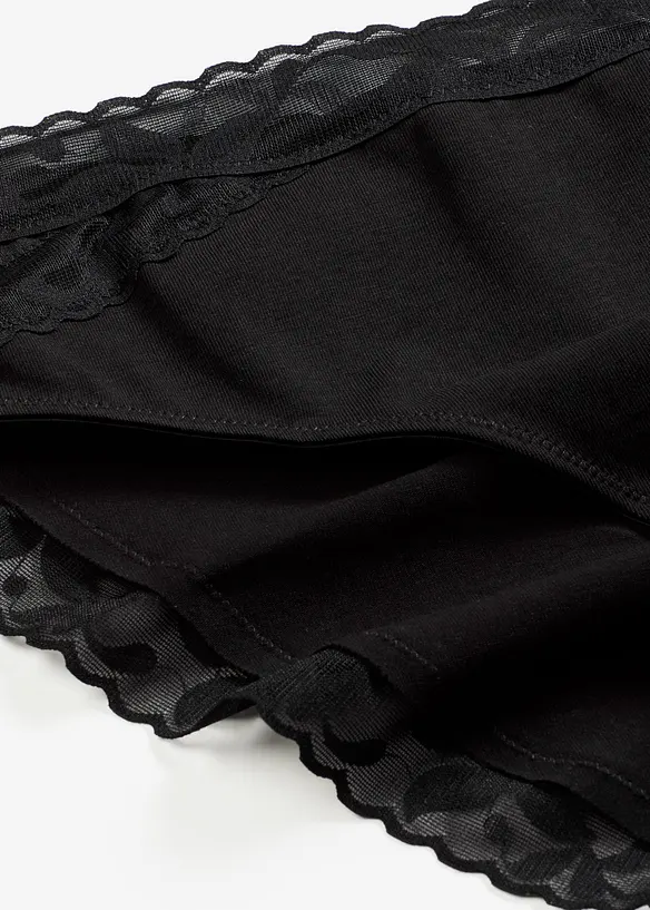 Lot de 5&nbsp;slips maxi avec dentelle, bonprix