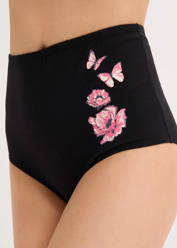 Lot de 5 slips taille haute coton, bonprix