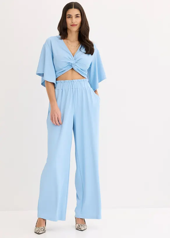 Pantalon en jersey taille haute, bonprix