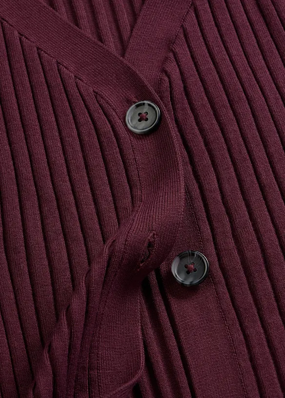 Gilet sans manches en maille c&ocirc;tel&eacute;e, bonprix