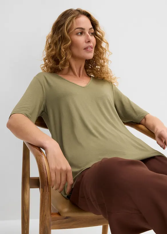Longshirt aus softer Viskose, bonprix