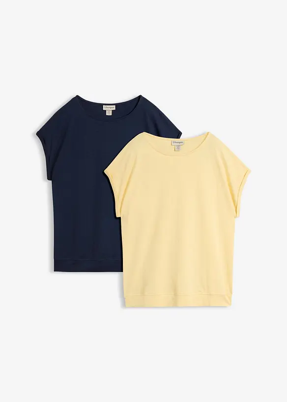 T-Shirt aus reiner Bio-Baumwolle (2er Pack), bonprix