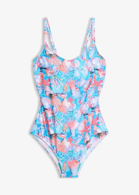 Maillot 1 pi&egrave;ce sculptant &agrave; bretelles r&eacute;glables, maintien l&eacute;ger, bonprix