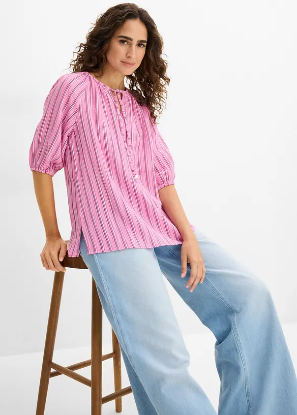 Blouse en gaze de coton douce, bonprix