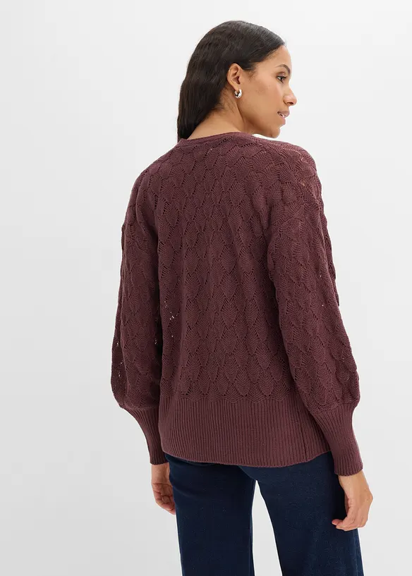 Ajour-Strickjacke, bonprix