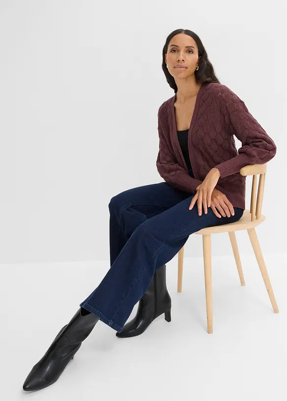 Ajour-Strickjacke, bonprix