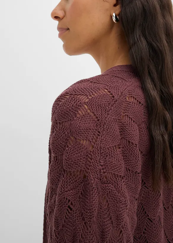 Ajour-Strickjacke, bonprix