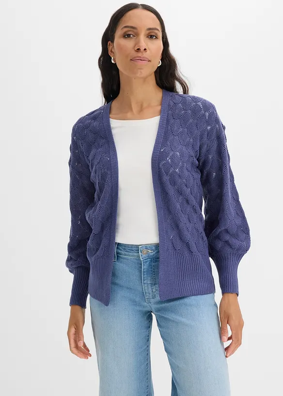 Ajour-Strickjacke, bonprix