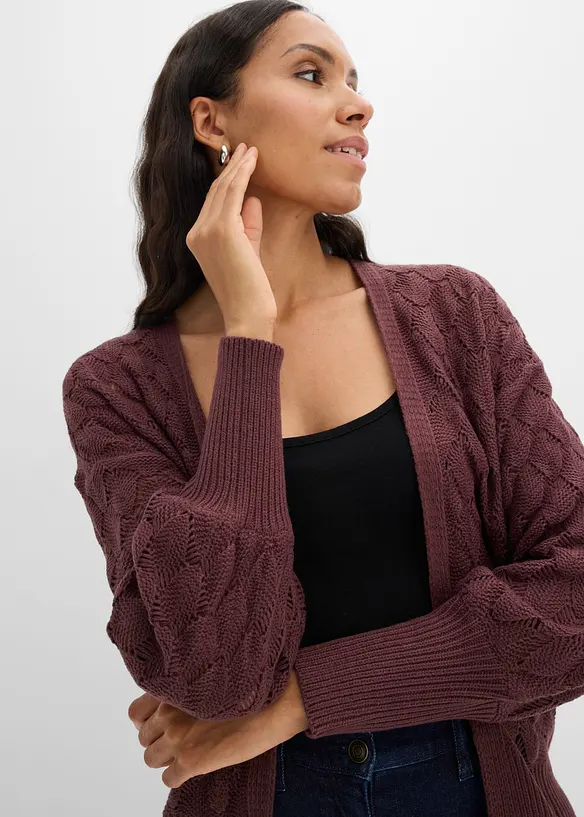 Ajour-Strickjacke, bonprix