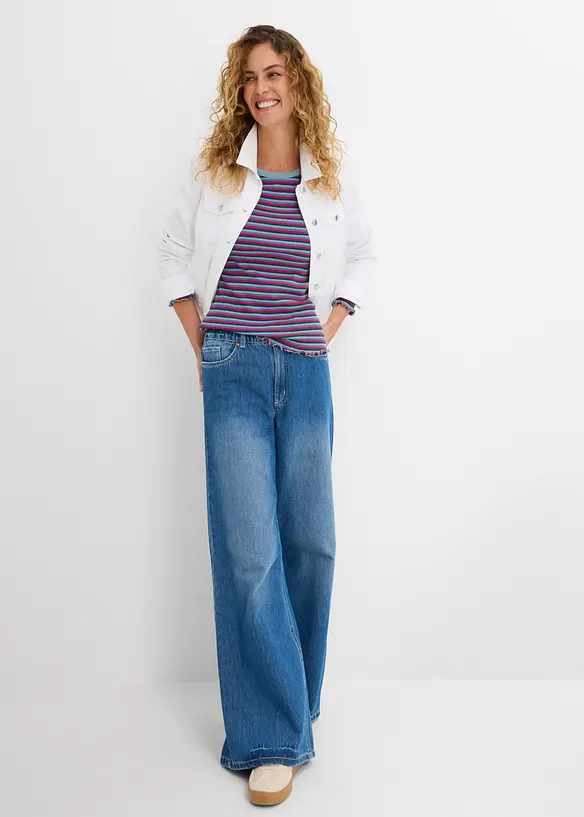 T-shirt c&ocirc;tel&eacute; en coton, bonprix
