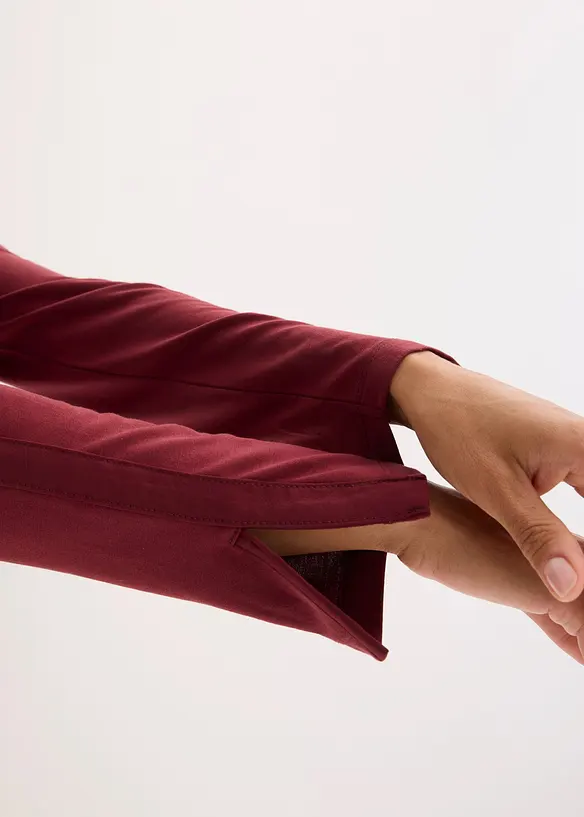 Langarmshirt mit Satinbesatz, bonprix