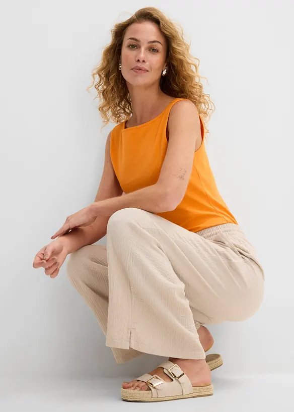 Tanktop mit U-Boot-Ausschnitt (2er Pack), bonprix