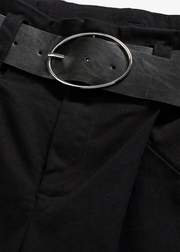 Pantalon &agrave; pinces en coton extensible, bonprix