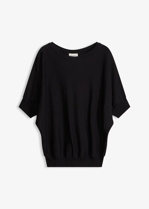 Pull en fine maille de coton m&eacute;lang&eacute;, bonprix