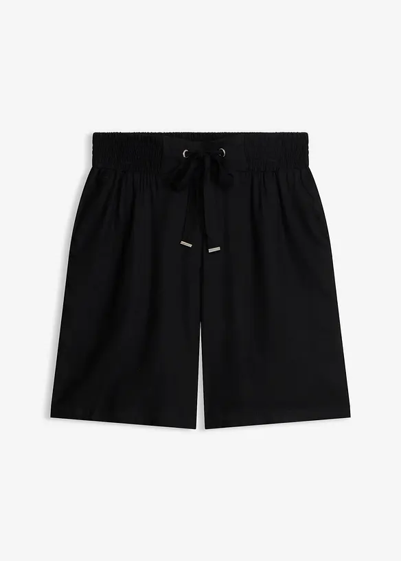 Bermuda en viscose avec ceinture &agrave; nouer, bonprix