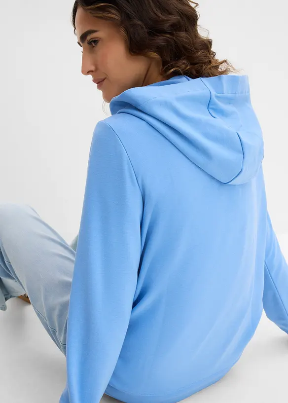 Sweat &agrave; capuche doux, bonprix