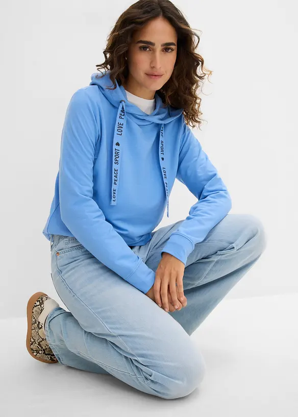 Sweat &agrave; capuche doux, bonprix