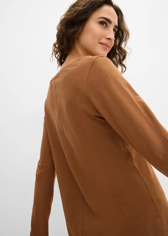 Langarmshirt aus leichtem Slub-Jersey-Material, bonprix