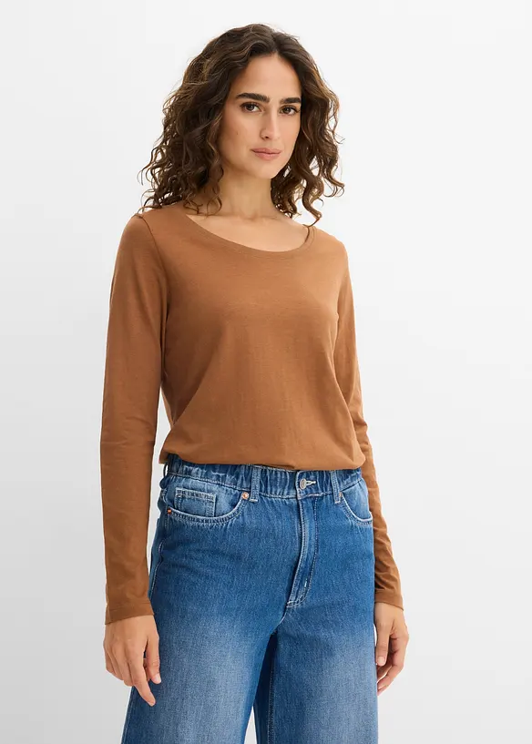 Langarmshirt aus leichtem Slub-Jersey-Material, bonprix