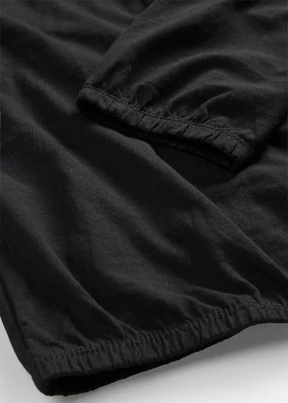 Langarmshirt mit Gummizug aus reiner Baumwolle, bonprix