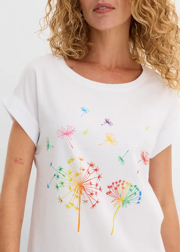 T-Shirt mit floralem Print, bonprix
