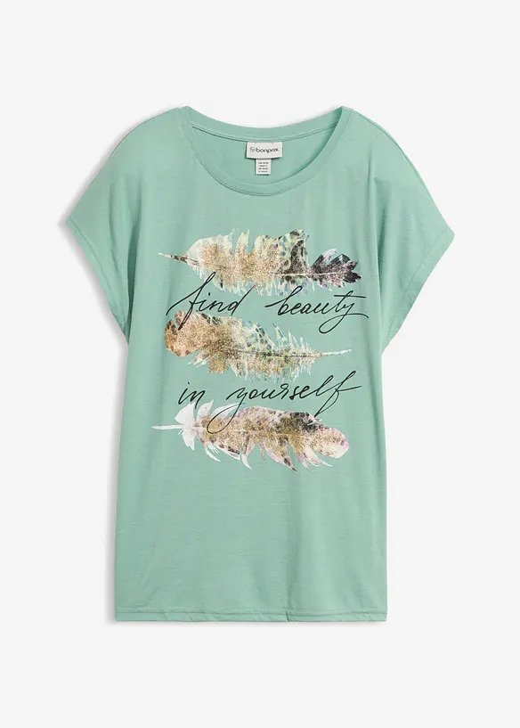 T-Shirt mit Glitzerdruck, bonprix