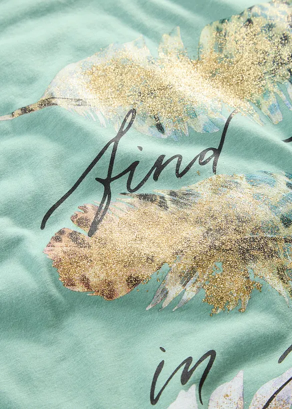 T-Shirt mit Glitzerdruck, bonprix