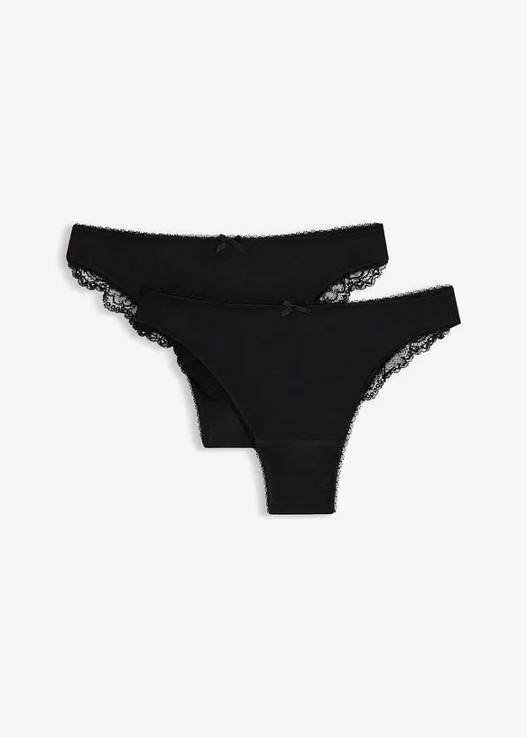 String mit soften Modal (2er-Pack), bonprix