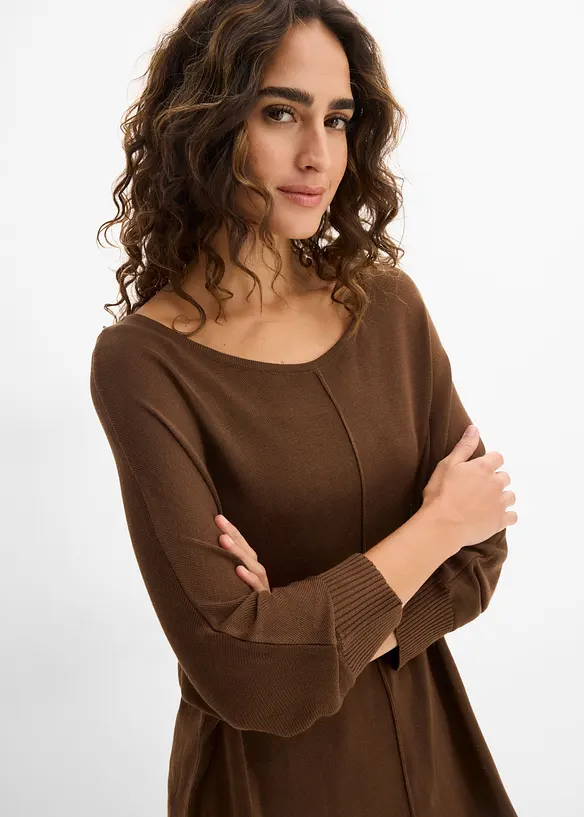 Feinstrickpullover mit 3/4 Arm, bonprix