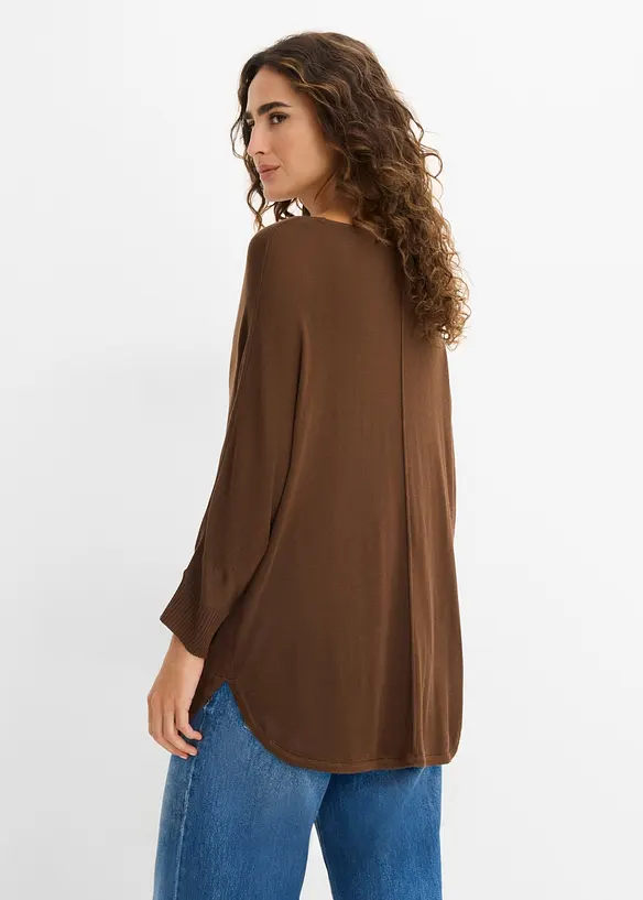 Feinstrickpullover mit 3/4 Arm, bonprix