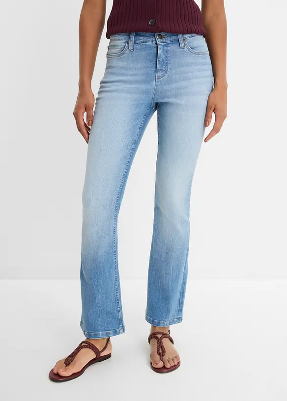 Jean bootcut taille haute, extensible et confortable, bonprix