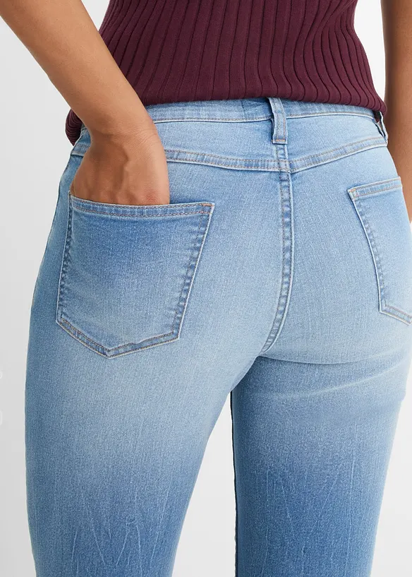 Jean bootcut taille haute, extensible et confortable, bonprix