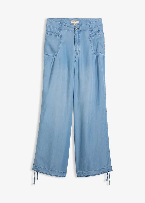 Wide-Leg-Hose aus flie&szlig;endem Lyocell, bonprix