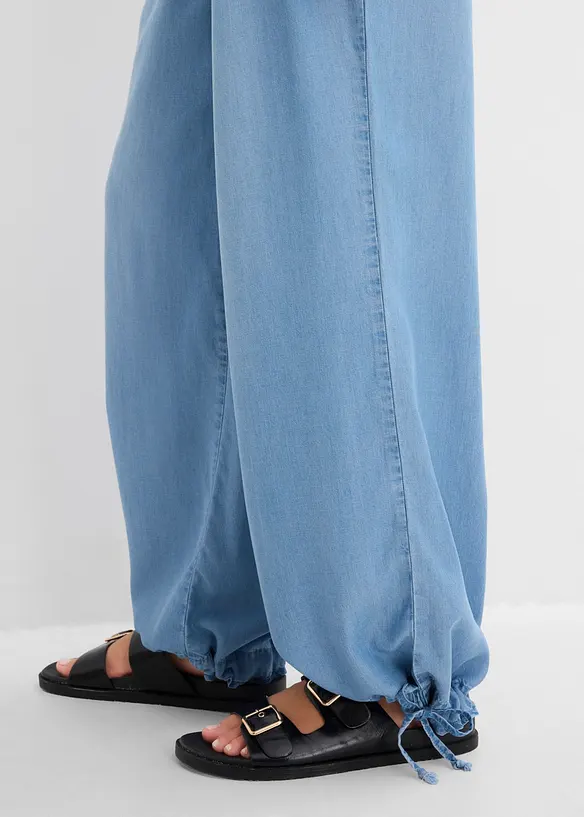 Wide-Leg-Hose aus flie&szlig;endem Lyocell, bonprix
