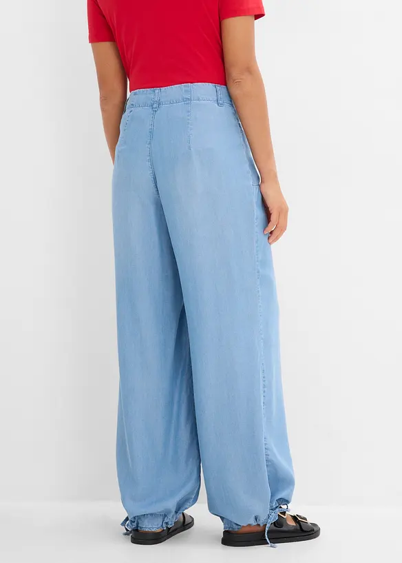Wide-Leg-Hose aus flie&szlig;endem Lyocell, bonprix