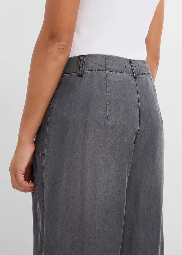 Wide-Leg-Hose aus flie&szlig;endem Lyocell, bonprix