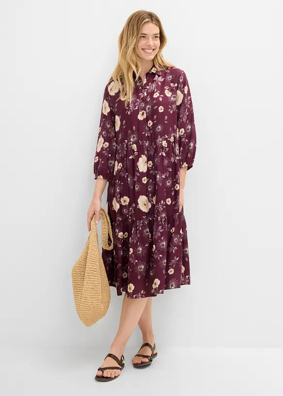 Tunika-Kleid aus flie&szlig;ender Viskose, bonprix