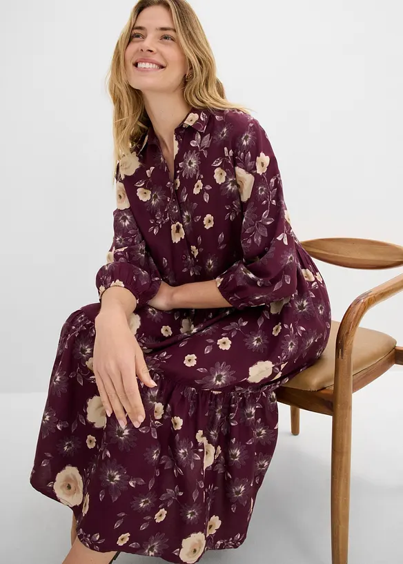 Tunika-Kleid aus flie&szlig;ender Viskose, bonprix