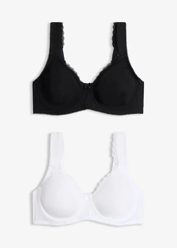 Minimizer T-Shirt-BH mit B&uuml;gel mit Bio-Baumwolle (2er Pack), bonprix