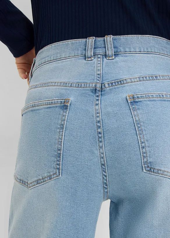 Wide-Leg-Jeans Mid Waist, bonprix