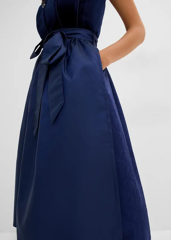 Dirndl midi avec velours (ens. 2 pces), bonprix