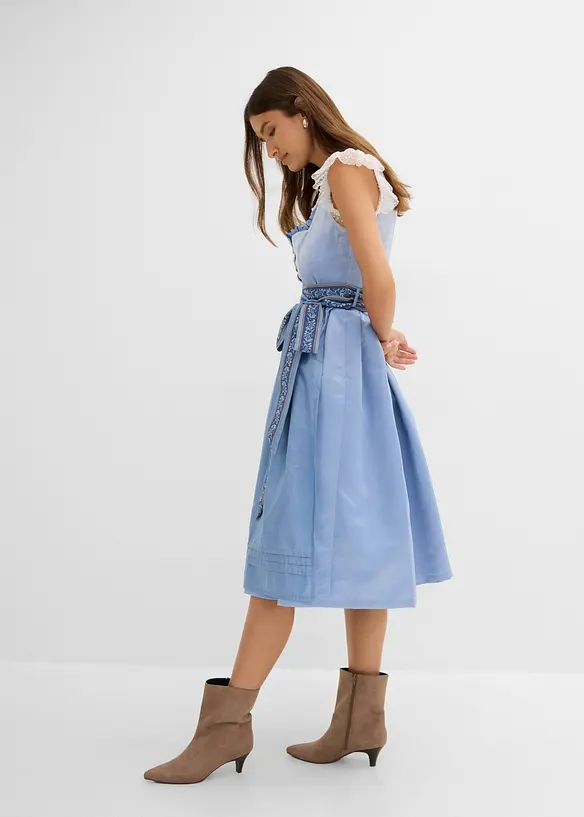 Dirndl midi avec velours (ens. 2 pces), bonprix