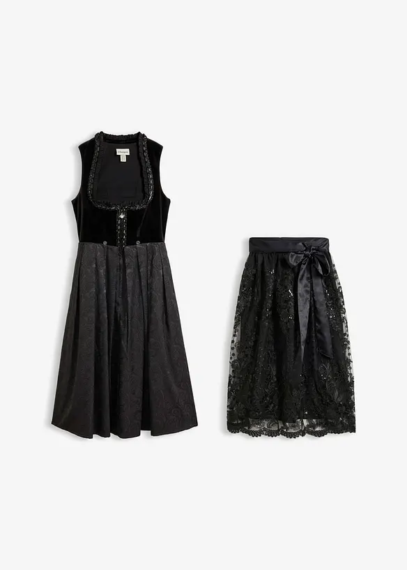 Dirndl mit Samtrock (2-tlg.Set), bonprix